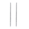 Diamond 1.30 ctw Hoop Earrings in Sterling Silver - Sticky add to cart bar