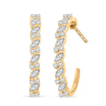 Diamond 0.30 ctw Hoop Earrings in 14K Yellow Gold Over Sterling Silver - Sticky add to cart bar