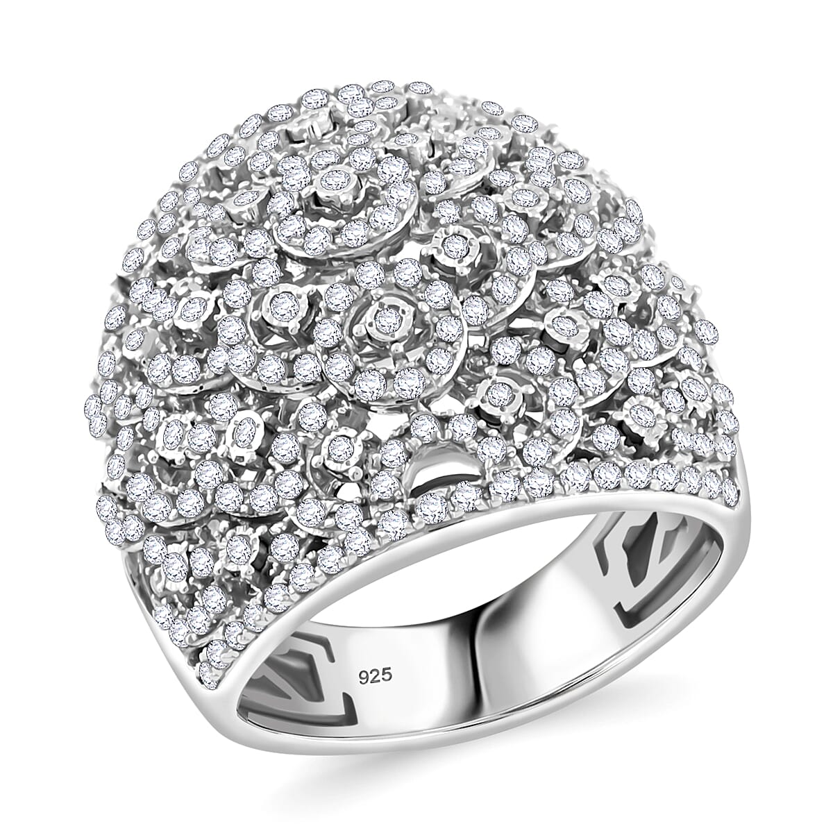 Doorbuster Diamond Ring in Sterling Silver (Size 10.0) (Del. in 7-10 Days) 1.40 ctw
