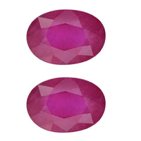 AAA Ruby Set of 2 (Ovl 6x4 mm) 1.00 ctw