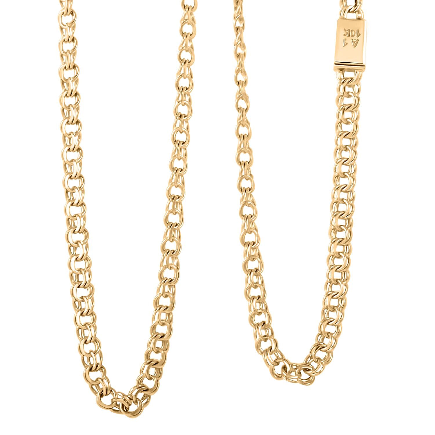 4mm Chino Link Necklace in 10K Yellow Gold 22 Inches 12.20 Grams