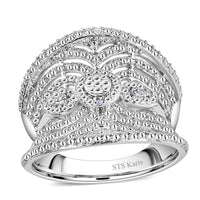 Karis White Diamond Accent Ring in Platinum Bond