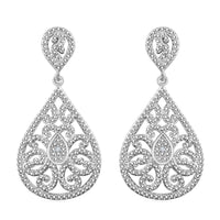 Karis Diamond Accent Earrings in Platinum Bond