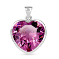 Simulated Pink Diamond 12.00 ctw Pendant in Sterling Silver - Sticky add to cart bar