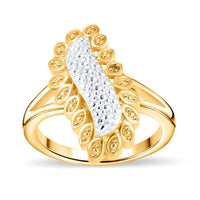 Karis Yellow Diamond Accent Ring in Platinum Bond and 18K Yellow Gold Plated