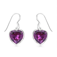 Simulated Purple Diamond 18.50 ctw Earrings in Sterling Silver