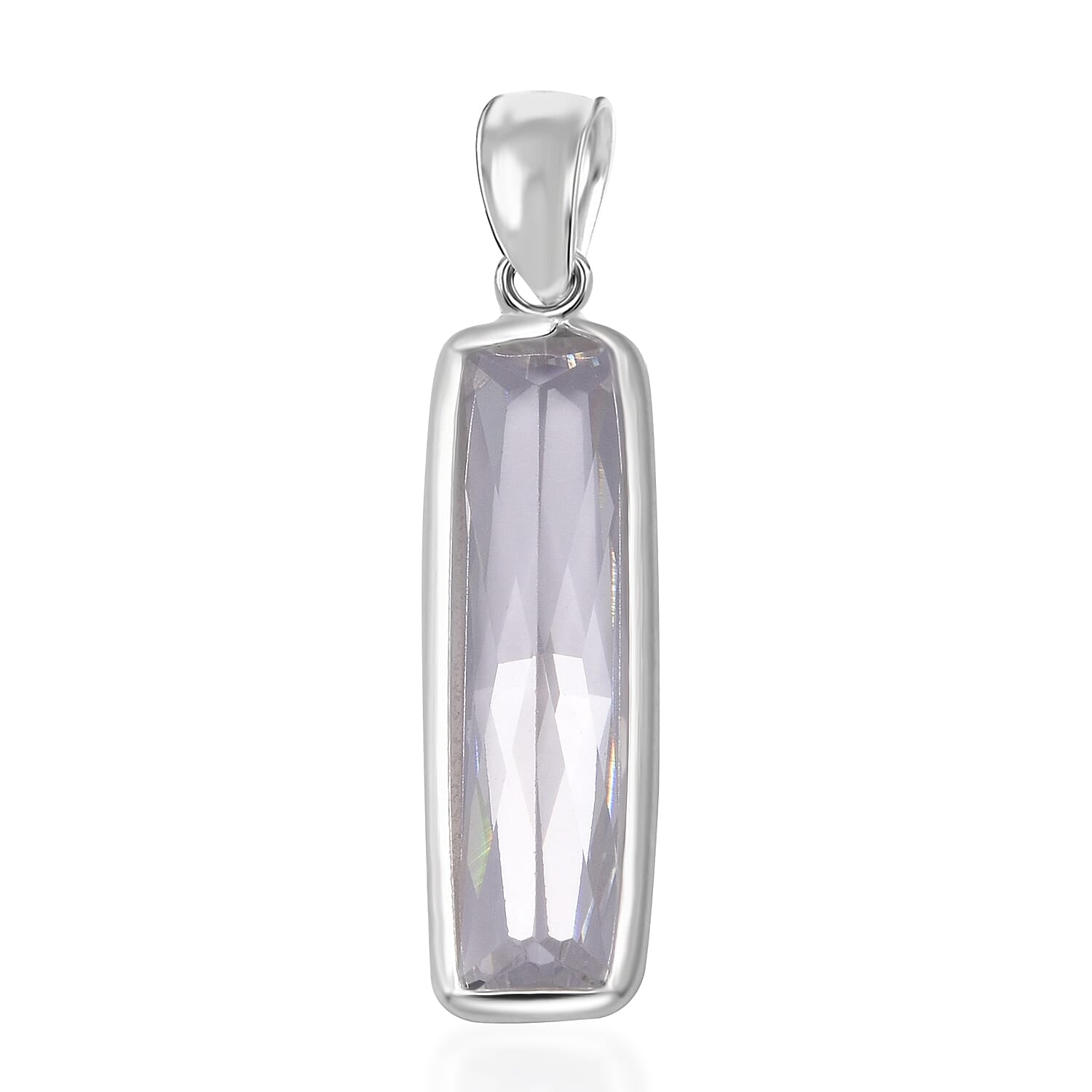 Simulated White Diamond 13.50 ctw Pendant in Sterling Silver