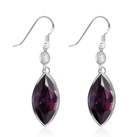 Simulated Purple Diamond 12.50 ctw Earring in Sterling Silver