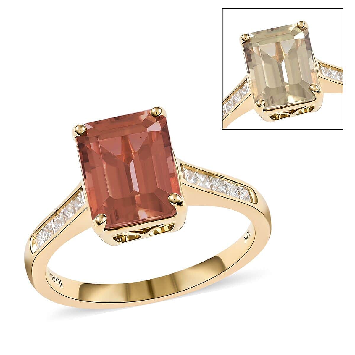 Certified & Appraised ILIANA 18K Yellow Gold AAA Turkizite and G-H SI Diamond Ring 3.60 Grams 3.25 ctw