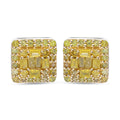 Doorbuster Yellow Diamond (IR) Earrings in Platinum Over Sterling Silver 0.33 ctw - Sticky add to cart bar