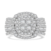 Doorbuster Luxoro 10K White Gold White Diamond (I2-I3) Ring (Size 8.0) (6 g) 2.00 ctw