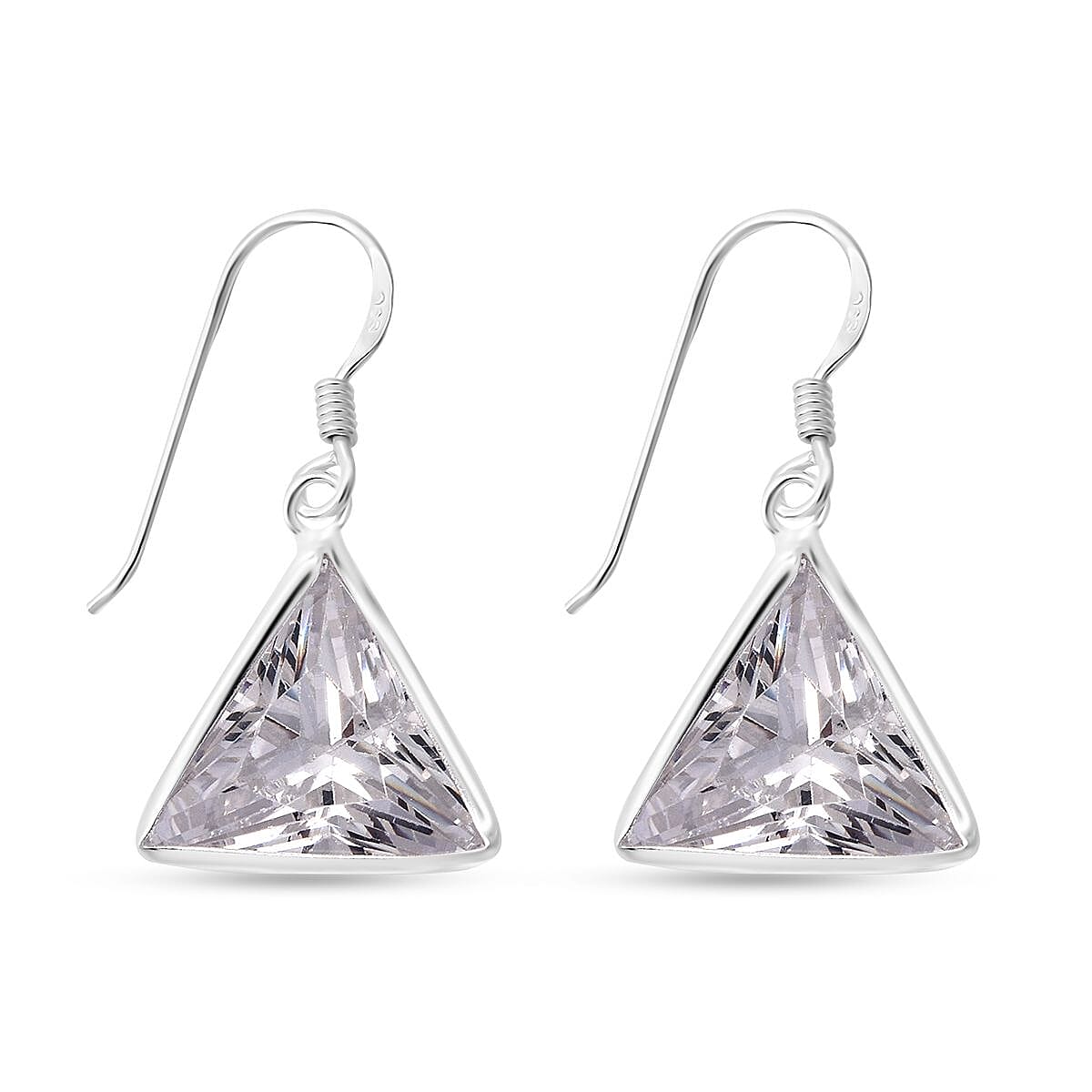 Simulated Purple Diamond 12.50 ctw Earrings in Sterling Silver