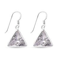 Simulated Purple Diamond 12.50 ctw Earrings in Sterling Silver