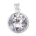 Simulated White Diamond 14.50 ctw Pendant in Sterling Silver - Sticky add to cart bar