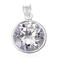 Simulated White Diamond 14.50 ctw Pendant in Sterling Silver