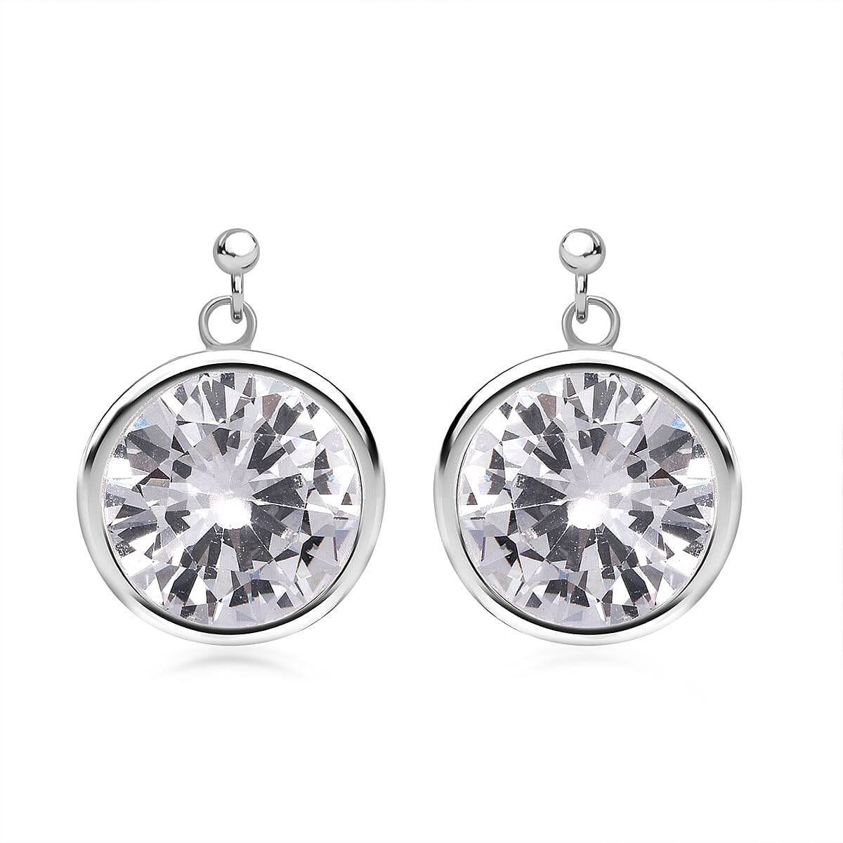 7893452 Simulated White Diamond 22.70 ctw Earrings in Sterling Silver