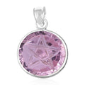 Simulated Pink Diamond Pendant in Sterling Silver 6.25 ctw - Sticky add to cart bar