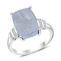 Marvelous Meteorite, Diamond Ring in Rhodium Over Sterling Silver (Size 9.0) 0.20 ctw - Sticky add to cart bar
