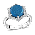Marvelous Meteorite, Moissanite Ring in Rhodium Over Sterling Silver (Size 9.0) 0.30 ctw - Sticky add to cart bar