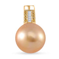 Luxoro South Sea Golden Cultured Pearl, Natural Yellow and White Diamond 0.06 ctw Pendant without Chain in 14K Yellow Gold - Sticky add to cart bar