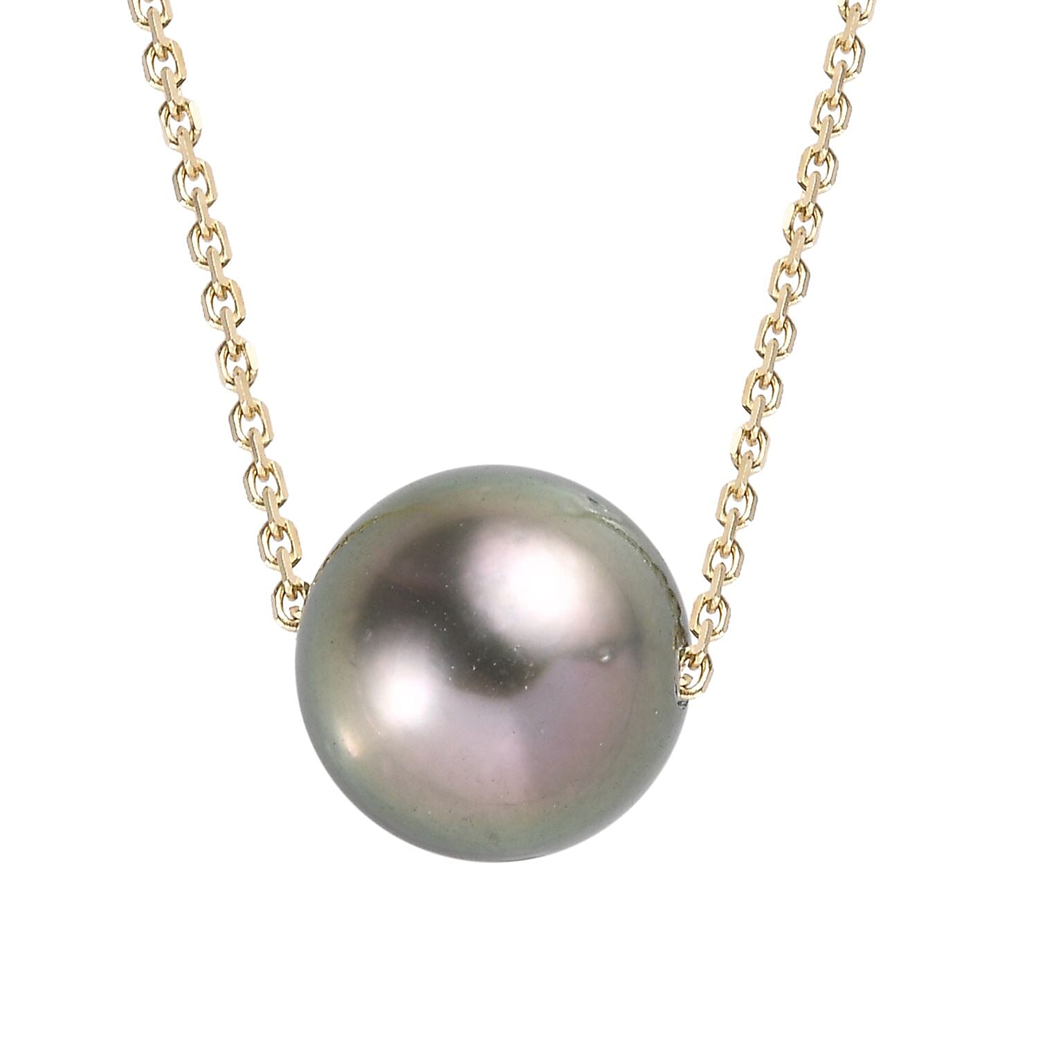 Certified & Appraised Luxoro AAAA Tahitian Pearl Necklace in 14K Yellow Gold 18-20 Inches