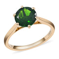 Certified & Appraised LUXORO 10K Yellow Gold AAA Natural Chrome Diopside Solitaire Ring 2.15 Grams 2.15 ctw - Sticky add to cart bar