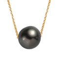 Certified & Appraised Luxoro AAAA Tahitian Cultured Pearl Necklace in 14K Yellow Gold 18-20 Inches - Sticky add to cart bar