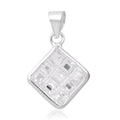 Simulated Diamond Pendant in Sterling Silver 9.35 ctw - Sticky add to cart bar