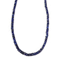 D'Joy Madagascar Blue Sapphire 100.00 ctw Beaded Graduated Necklace in 18K Vermeil Yellow Gold Over Sterling Silver 18 Inches - Sticky add to cart bar