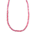 D'Joy Madagascar Pink Sapphire 82.85 ctw Beaded Graduated Necklace in 18K Vermeil Yellow Gold Over Sterling Silver 18-20 Inches - Sticky add to cart bar