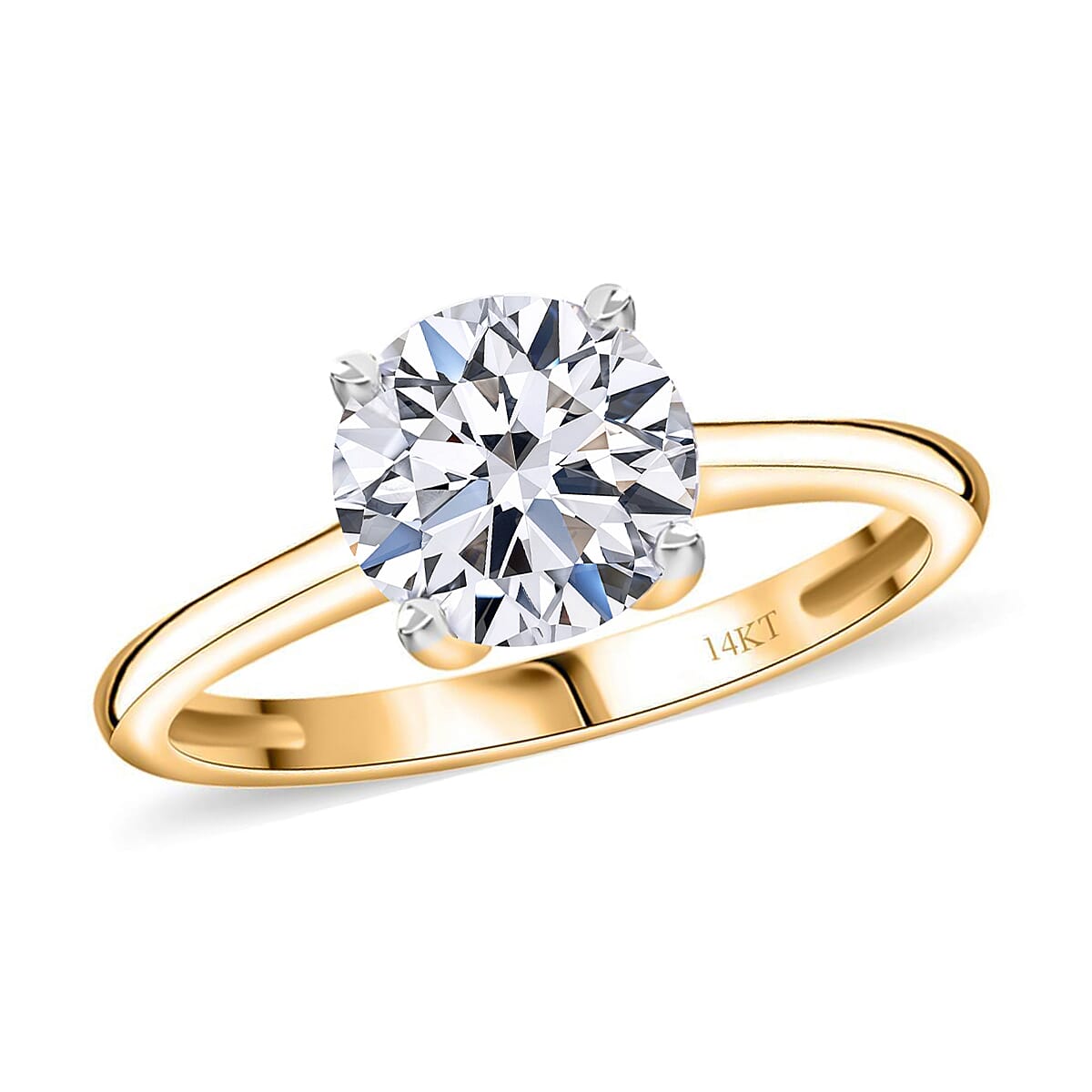 14K Yellow Gold Luxuriant Lab Grown Diamond (VS) Ring (Size 8.0) 2.00 ctw