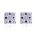 Simulated Diamond Earrings in Sterling Silver 8.15 ctw - Sticky add to cart bar