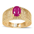 Doorbuster Luxoro 10K Yellow Gold Premium Royal Ruby Solitaire Ring (Size 7.0) 1.70 ctw - Sticky add to cart bar