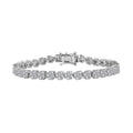 Doorbuster White Diamond 4.00 ctw Bracelet in Rhodium Over Sterling Silv (7.25 In) - Sticky add to cart bar