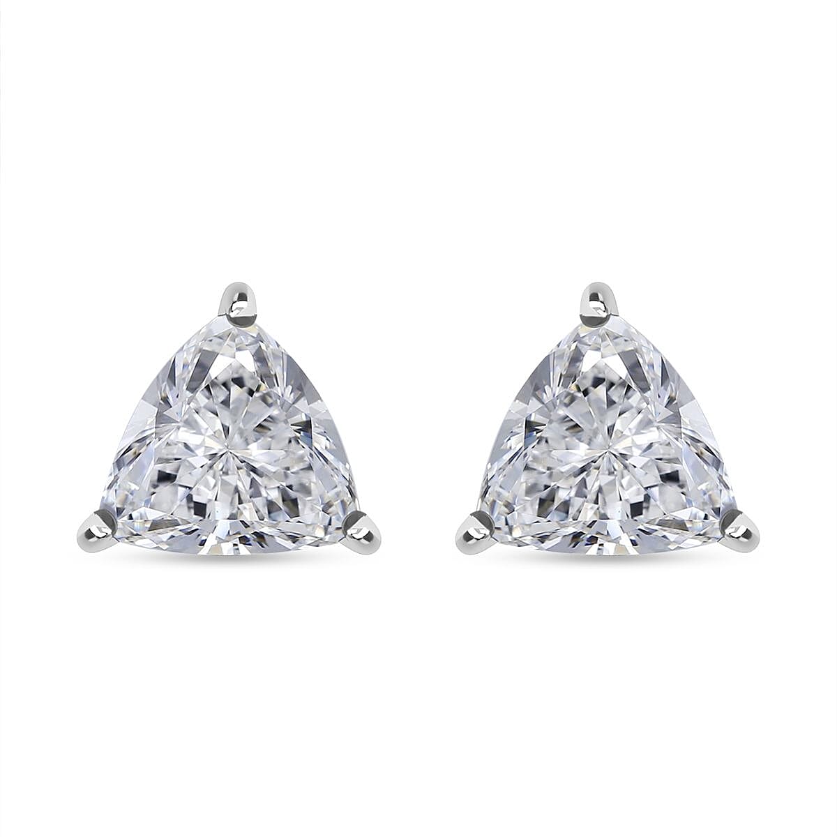 Doorbuster Moissanite 2.20 ctw Solitaire Stud Earrings in 950 Platinum