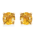 Madagascar Yellow Sapphire 2.30 ctw Rose Stud Earrings in 18K Vermeil Yellow Gold Over Sterling Silver - Sticky add to cart bar