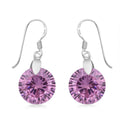 Simulted Pink Diamond Earrings in Sterling Silver 22.70 ctw - Sticky add to cart bar