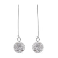 White Aurtrian Crystal Earrings in Sterling Silver - Sticky add to cart bar