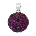 Purple Aurtrian Crystal Pendant in Sterling Silver - Sticky add to cart bar