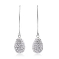 Austrian Crystal Crushed Ice Earrings in Sterling Silver - Sticky add to cart bar