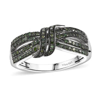 Doorbuster White Diamond Ring in Rhodium Over Sterling Silver (Size 7.0) 0.50 ctw