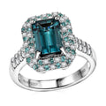Certified & Appraised Rhapsody 950 Platinum AAAA Pirineu Lagoon Tourmaline, Paraiba Tourmaline and Diamond (E-F, VS2) (0.48 cts) Ring (Size 10.0) (8.45 g) 3.65 ctw - Sticky add to cart bar