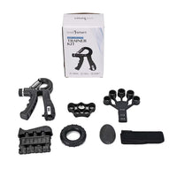 Black 6pcs Grip Strength Trainer Sets
