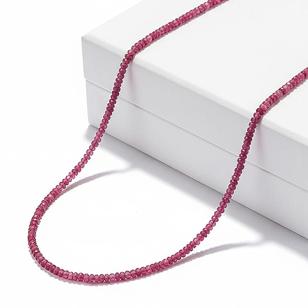 Certified & Appraised Iliana AAAA Ouro Fino Rubellite 53.00 ctw Beaded Graduated Necklace in 18K Yellow Gold 18-20 Inches