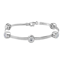 Swarovski Zirconia 6.35 ctw Bracelet in Rhodium Over Sterling Silver (7.50 In)