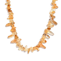 Citrine 250.00 ctw Chips Necklace in Platinum Bond 20 Inches