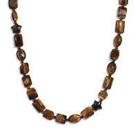Karis Tigers Eye's 242.00 ctw Necklace 24 Inches in Platinum Bond