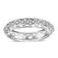 Doorbuster White Diamond Band 0.15 ctw Ring in Rhodium Over Sterling Silver - Sticky add to cart bar