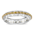 Doorbuster White Diamond Band 0.15 ctw Ring in Rhodium Over Sterling Silver - Sticky add to cart bar