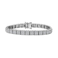 Diamond Tennis Bracelet in Rhodium Over Sterling Silver (7.25 In) 4.00 ctw - Sticky add to cart bar